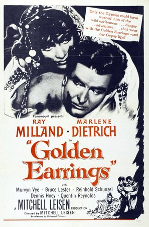 Golden Earrings, Ray Milland,Marlene Dietrich,Murvyn Vye,Dennis Hoey,Bruce Lester,Quentin Reynolds,Reinhold Schunzel,Ivan Triesault,Hermine Sterler,Eric Feldary