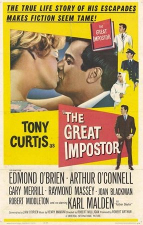 The Great Impostor, Tony Curtis,Karl Malden,Edmond O'Brien,Arthur O'Connell,Gary Merrill,Joan Blackman,Raymond Massey,Robert Middleton,Jeanette Nolan,Sue Ane Langdon