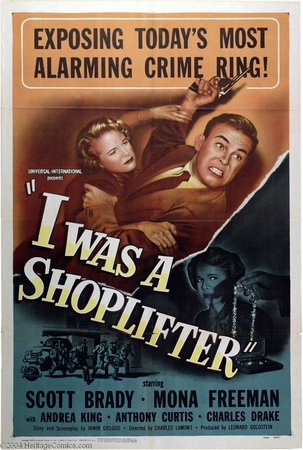 I Was a Shoplifter, Mona Freeman,Scott Brady,Andrea King,Anthony Curtis,Charles Drake,Gregg Martell,Larry Keating,Robert Gist,Michael Raffetto,Rock Hudson