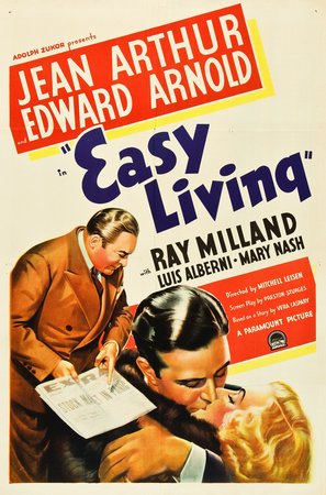 Easy Living, Jean Arthur,Edward Arnold,Ray Milland,Luis Alberni,Mary Nash,Franklin Pangborn,Barlowe Borland,William Demarest,Andrew Tombes,Esther Dale
