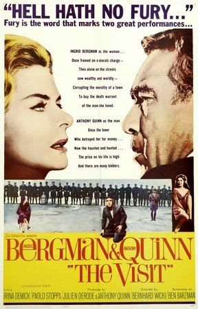 The Visit, Ingrid Bergman,Anthony Quinn,Irina Demick,Paolo Stoppa,Romolo Valli,Claude Dauphin,Jacques Dufilho,Hans Christian Blech,Richard Munch,Ernst Schröder