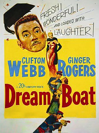 Dreamboat, Clifton Webb,Ginger Rogers,Anne Francis,Jeffrey Hunter,Elsa Lanchester,Fred Clark,Paul Harvey,Ray Collins,Helene Stanley,Richard Garrick
