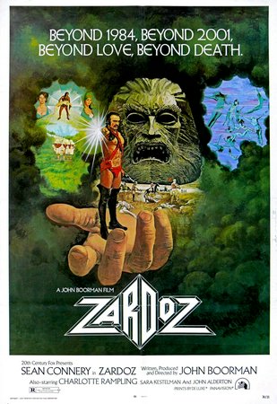 Zardoz, Sean Connery,Charlotte Rampling,Sara Kestelman,Sally Anne Newton,John Alderton,Niall Buggy,Bosco Hogan,Jessica Swift,Bairbre Dowling,Christopher Casson