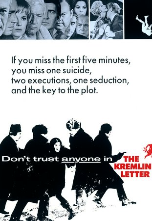 The Kremlin Letter, Bibi Andersson,Richard Boone,Max von Sydow,Orson Welles,Nigel Green,Dean Jagger,Lila Kedrova,Michael MacLiammoir,Patrick O'Neal,Barbara Parkins