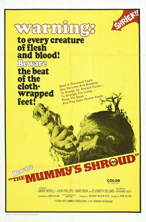 The Mummy's Shroud, David Buck,Elizabeth Sellars,John Phillips,Eddie Powell,André Morell,Maggie Kimberley,Michael Ripper,Tim Barrett,Richard Warner,Roger Delgado