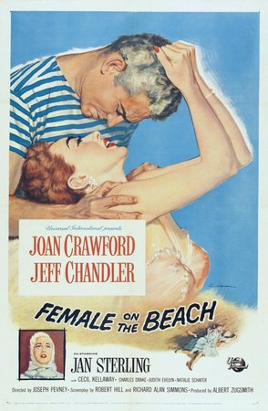 Female on the Beach, Joan Crawford,Jeff Chandler,Jan Sterling,Cecil Kellaway,Judith Evelyn,Charles Drake,Natalie Schafer,Stuart Randall,Marjorie Bennett,Romo Vincent