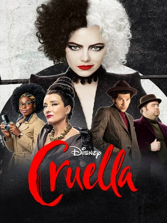 Cruella, Emma Stone,Emma Thompson,Joel Fry,Paul Walter Hauser,John McCrea,Emily Beecham,Mark Strong,Kayvan Novak,Kirby Howell-Baptiste,Jamie Demetriou