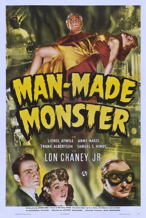 Man-Made Monster, Lon Chaney Jr.,Lionel Atwill,Frank Albertson,Anne Nagel,Samuel S. Hinds,William B. Davidson,Ben Taggart,Constance Bergen,Ivan Miller,Chester Gan
