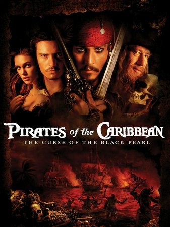 Pirates of the Caribbean: The Curse of the Black Pearl, Johnny Depp,Geoffrey Rush,Orlando Bloom,Keira Knightley,Jack Davenport,Kevin R. McNally,Jonathan Pryce,Zoe Saldana,Treva Etienne,David Bailie