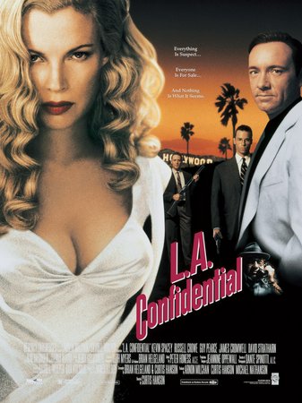 L.A. Confidential, Russell Crowe,Kevin Spacey,Guy Pearce,James Cromwell,David Strathairn,Kim Basinger,Danny DeVito,Graham Beckel,Simon Baker,Matt McCoy