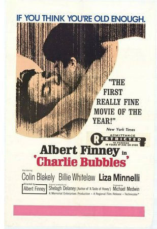 Charlie Bubbles, Albert Finney,Billie Whitelaw,Liza Minnelli,Richard Pearson,Colin Blakely,Timothy Garland,John Ronane,Nicholas Phipps,Peter Sallis,Charles Lamb