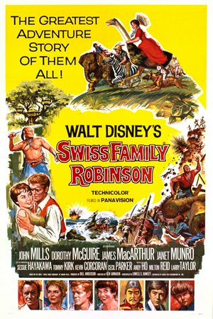 Swiss Family Robinson, John Mills,Dorothy McGuire,James MacArthur,Janet Munro,Tommy Kirk,Kevin Corcoran,Sessue Hayakawa,Cecil Parker,Andy Ho,Milton Reid
