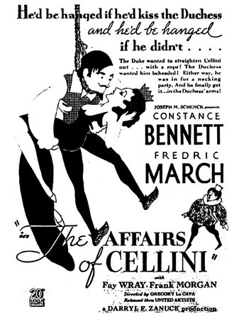 The Affairs of Cellini, Fredric March,Constance Bennett,Frank Morgan,Fay Wray,Vince Barnett,Jessie Ralph,Louis Calhern,Jay Eaton,Paul Harvey,Jack Rutherford