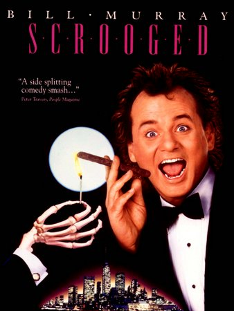 Scrooged, Bill Murray,Karen Allen,John Forsythe,John Glover,Bobcat Goldthwait,David Johansen,Carol Kane,Robert Mitchum,Nicholas Phillips,Michael J. Pollard