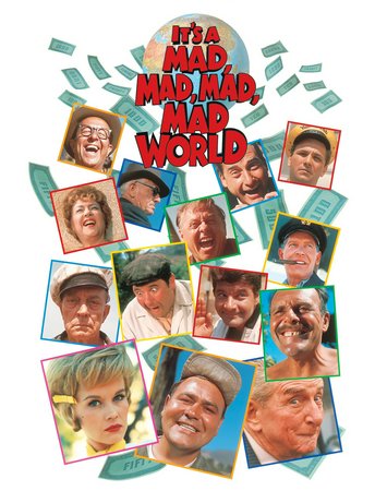 It's a Mad, Mad, Mad, Mad World, Spencer Tracy,Milton Berle,Sid Caesar,Buddy Hackett,Ethel Merman,Mickey Rooney,Dick Shawn,Phil Silvers,Terry-Thomas,Jonathan Winters